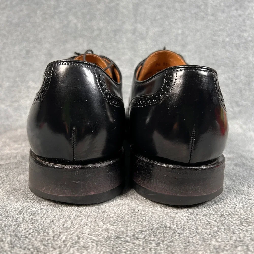 Johnston & Murphy Oxford Dress Shoes Limited Wingtip 10 D Black Leather 24-93210